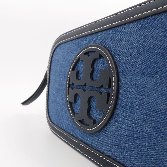 Tory Burch Miller Denim Mini Crossbody Bag Denim Multi OS - Picture 10 of 16